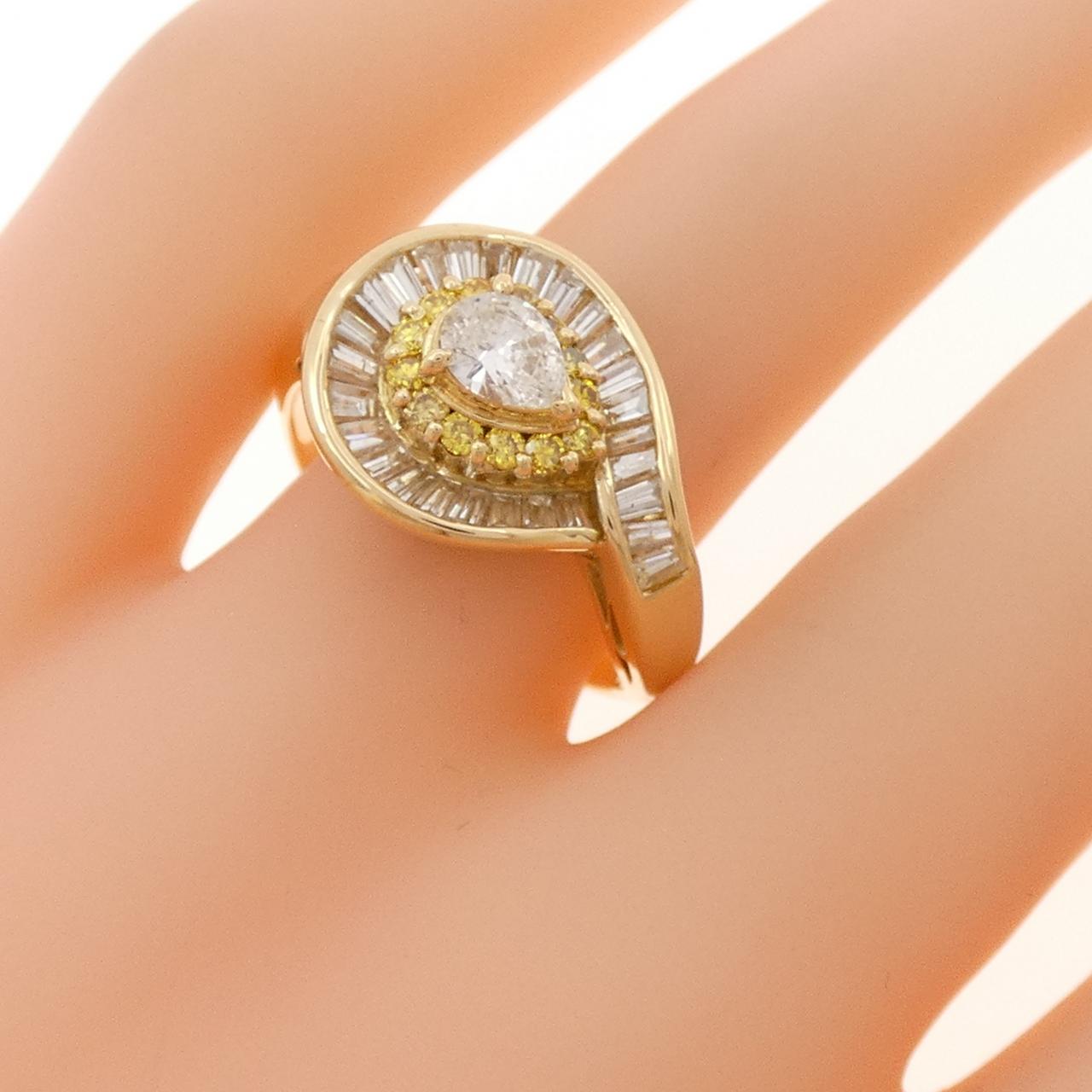 K18YG ダイヤモンド リング 0.28CT