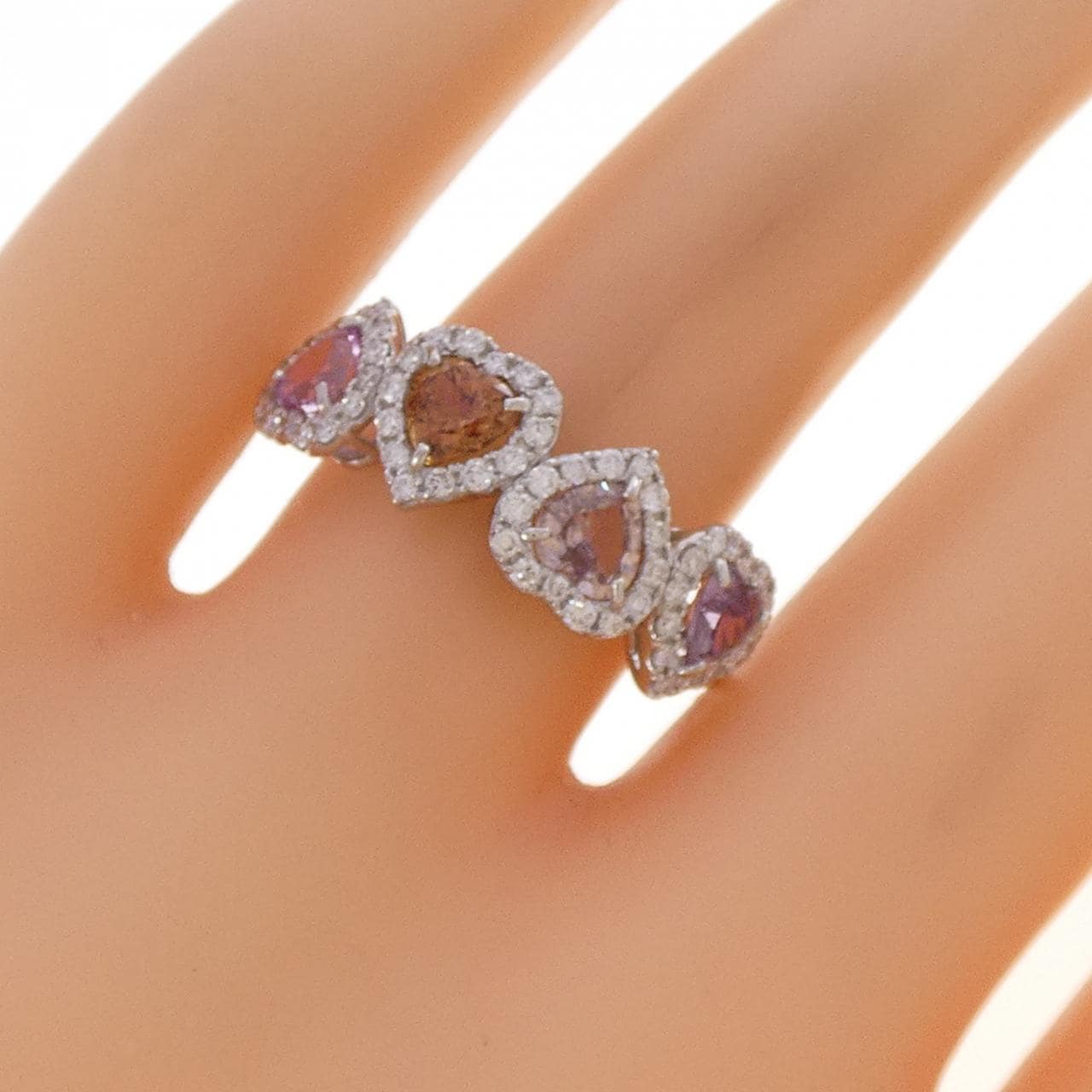 PT950 ハート サファイヤ リング 1.32CT