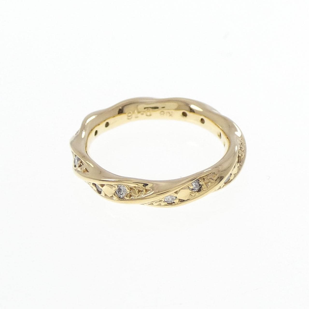 K18YG フルエタニティ ダイヤモンド リング 0.16CT