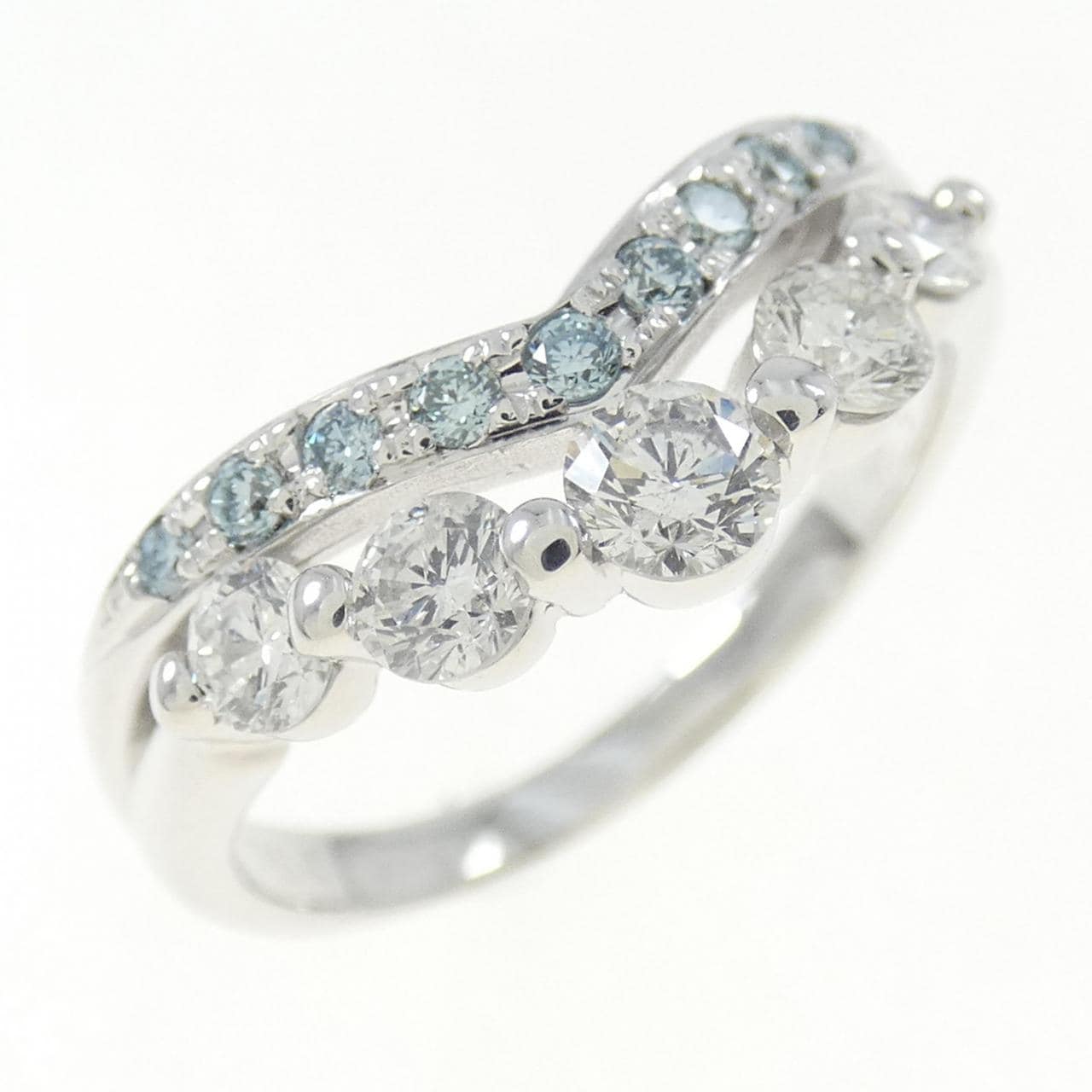 K18WG ダイヤモンド リング 0.64CT