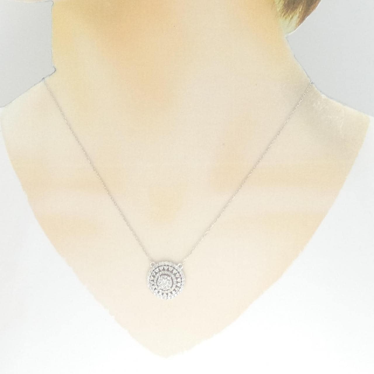 K18WG ダイヤモンド ネックレス 1.00CT
