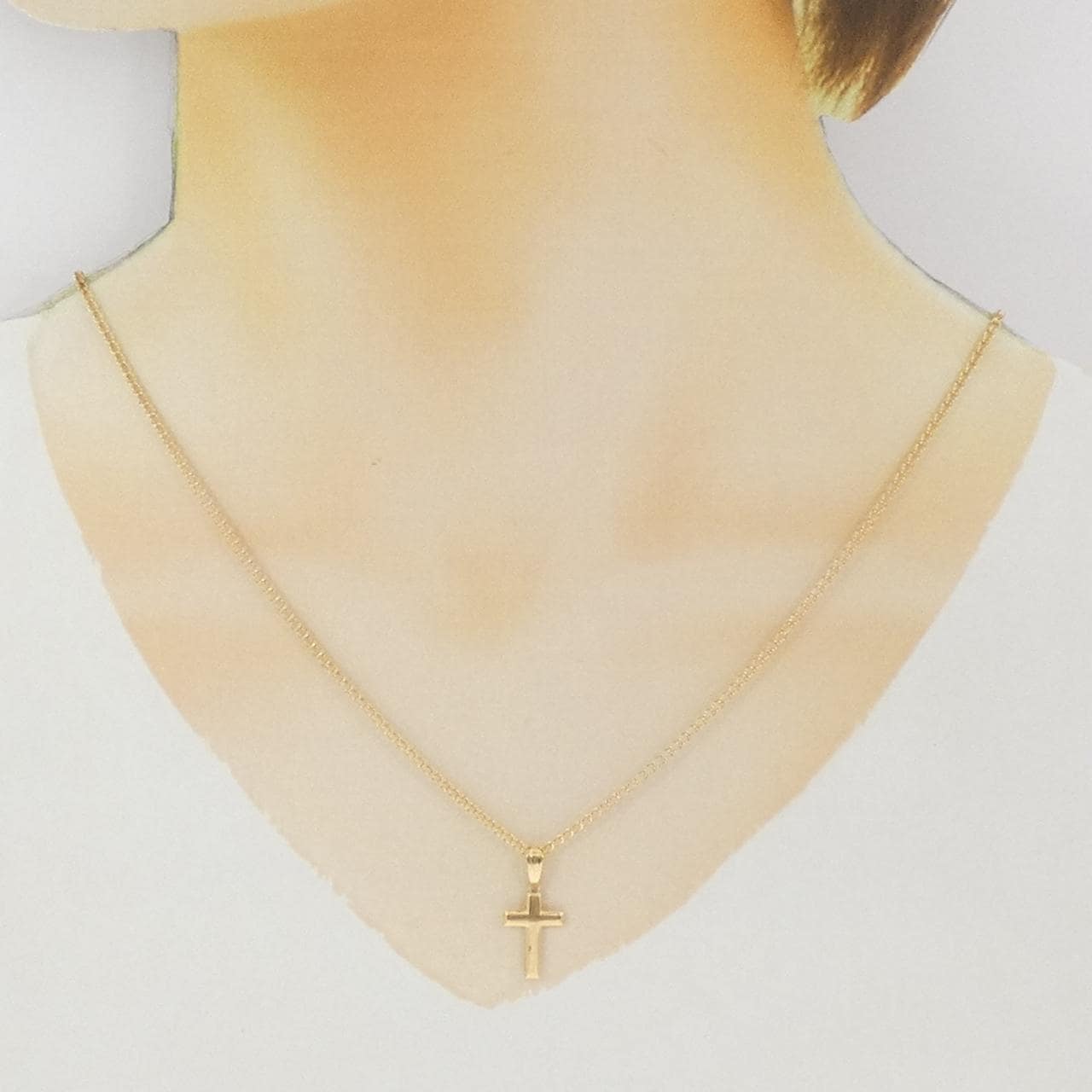 K18YG クロス ネックレス