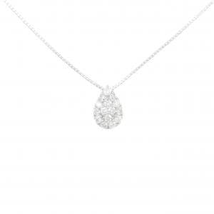 K18WG パヴェ ダイヤモンド ネックレス 0.3CT