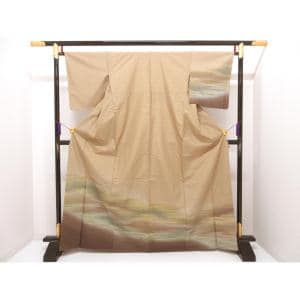 訪問着　染紬　友禅加工絞り入り　ボカシ染