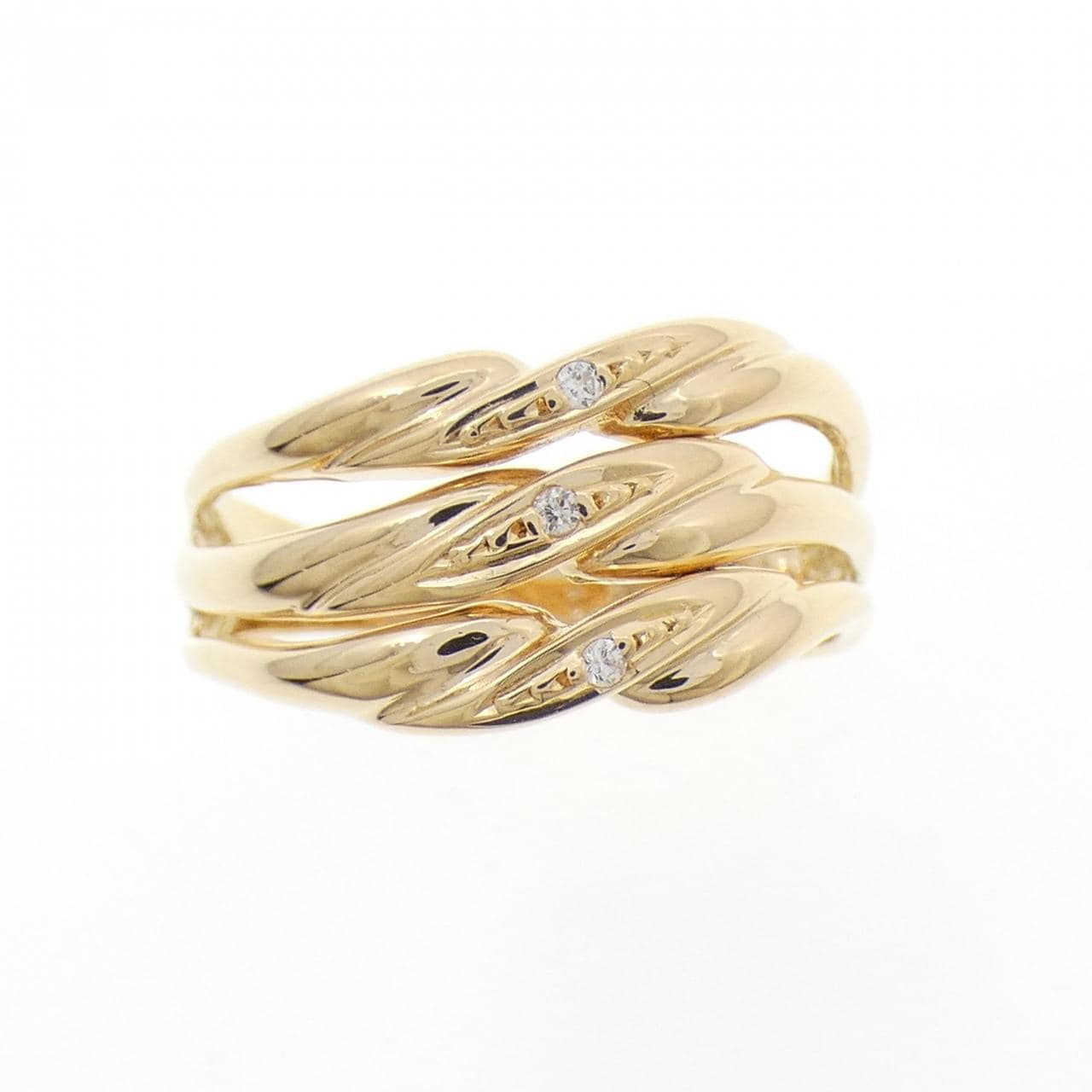 K18YG ダイヤモンド リング 0.02CT