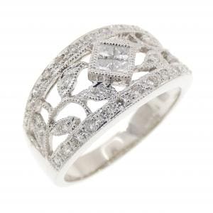 K18WG ダイヤモンド リング 0.41CT