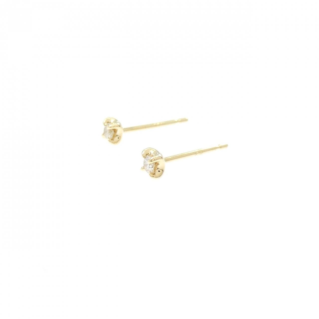 K18YG ソリティア ダイヤモンド ピアス