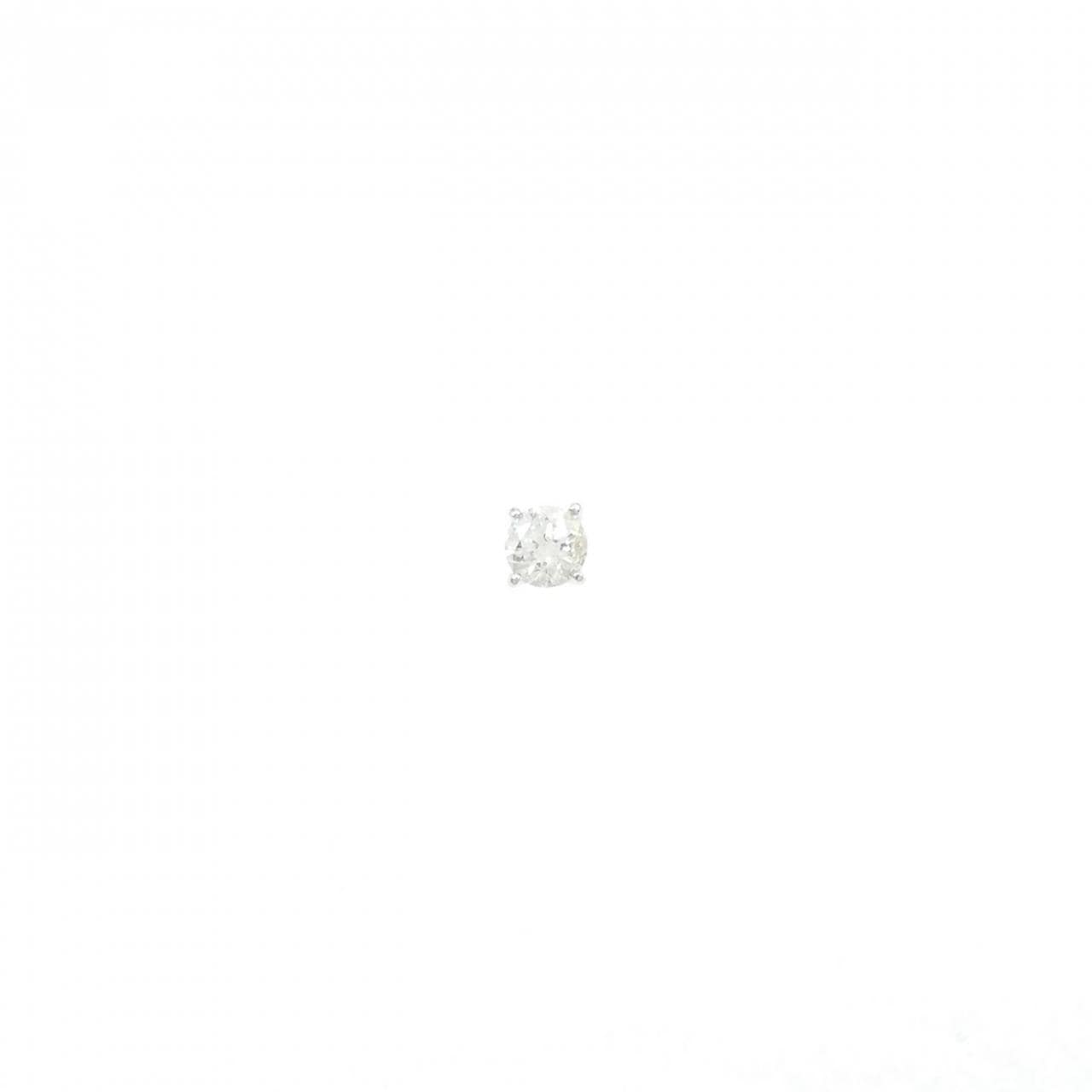 PT950/PT900 ソリティア ダイヤモンド ピアス 0.10CT 片耳
