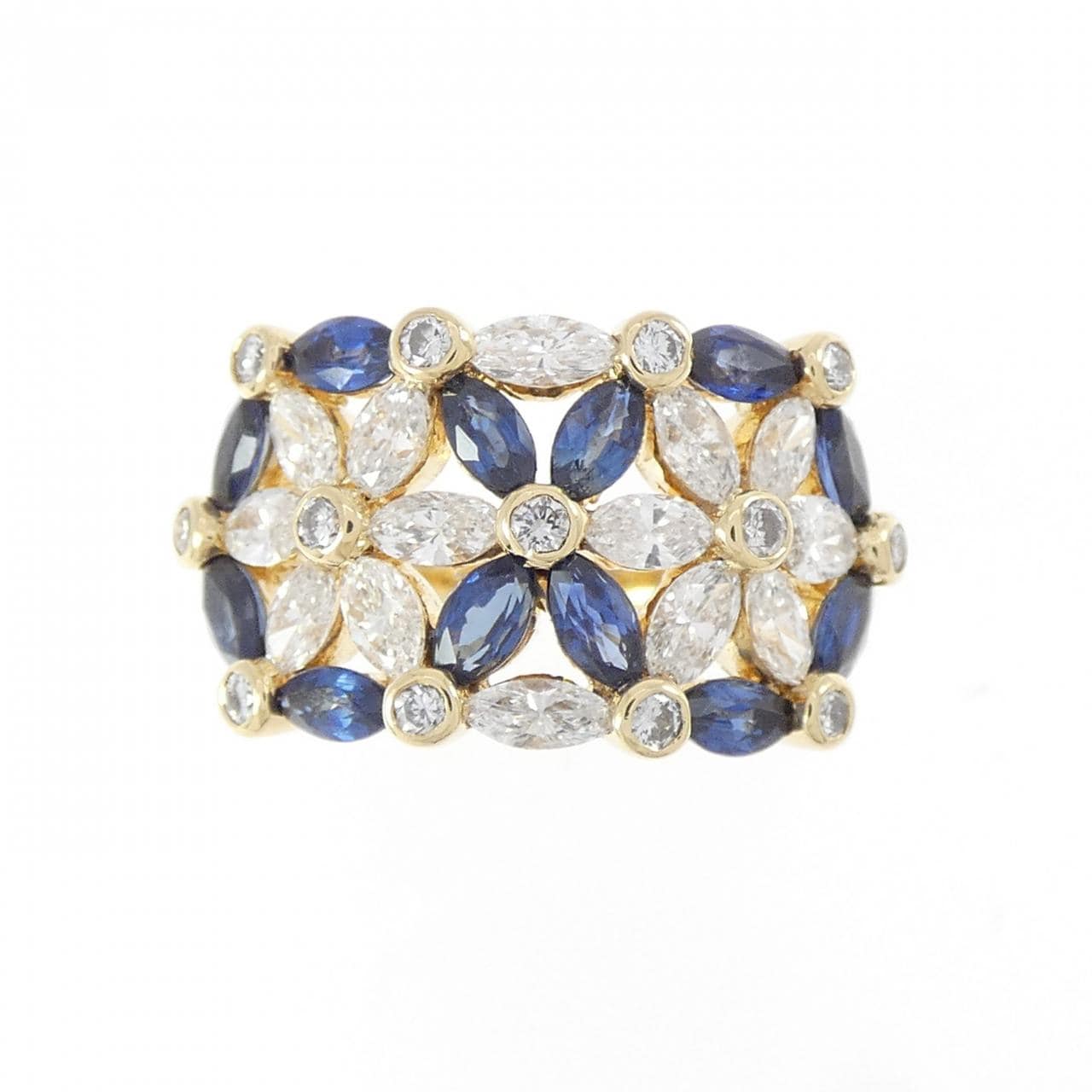 K18YG サファイヤ リング 1.39CT