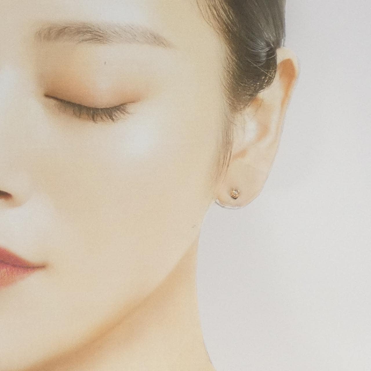 K18PG ソリティア ダイヤモンド ピアス 0.20CT