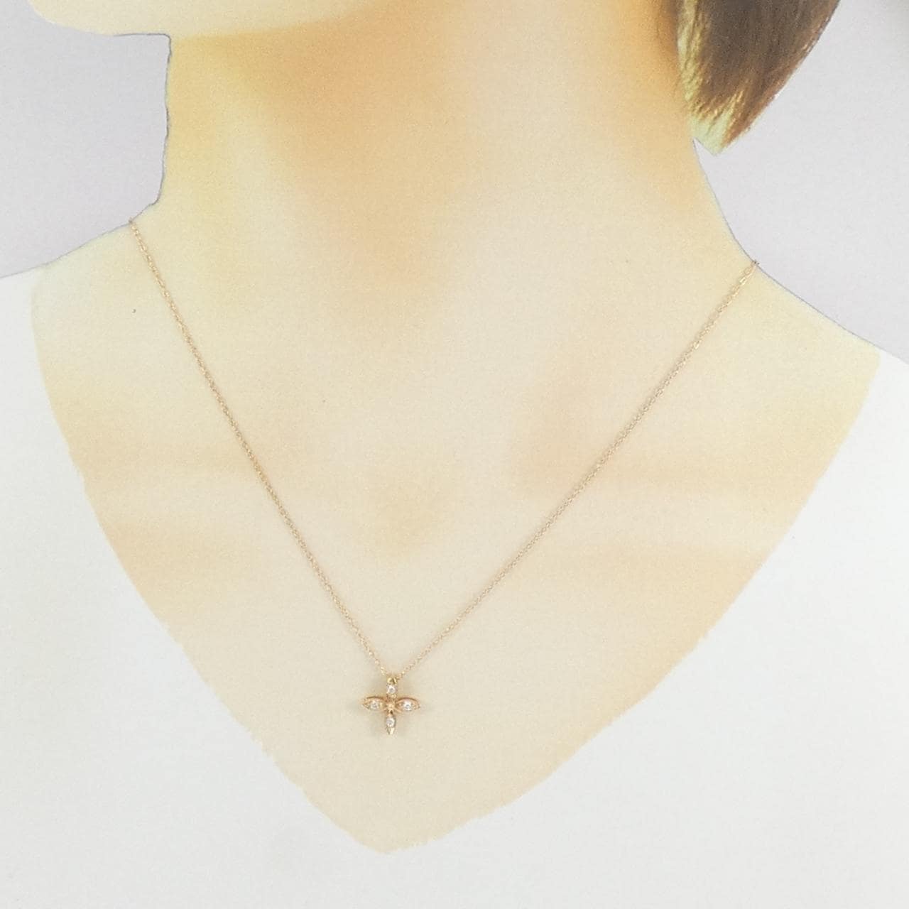 K18PG フラワー トルマリン ネックレス