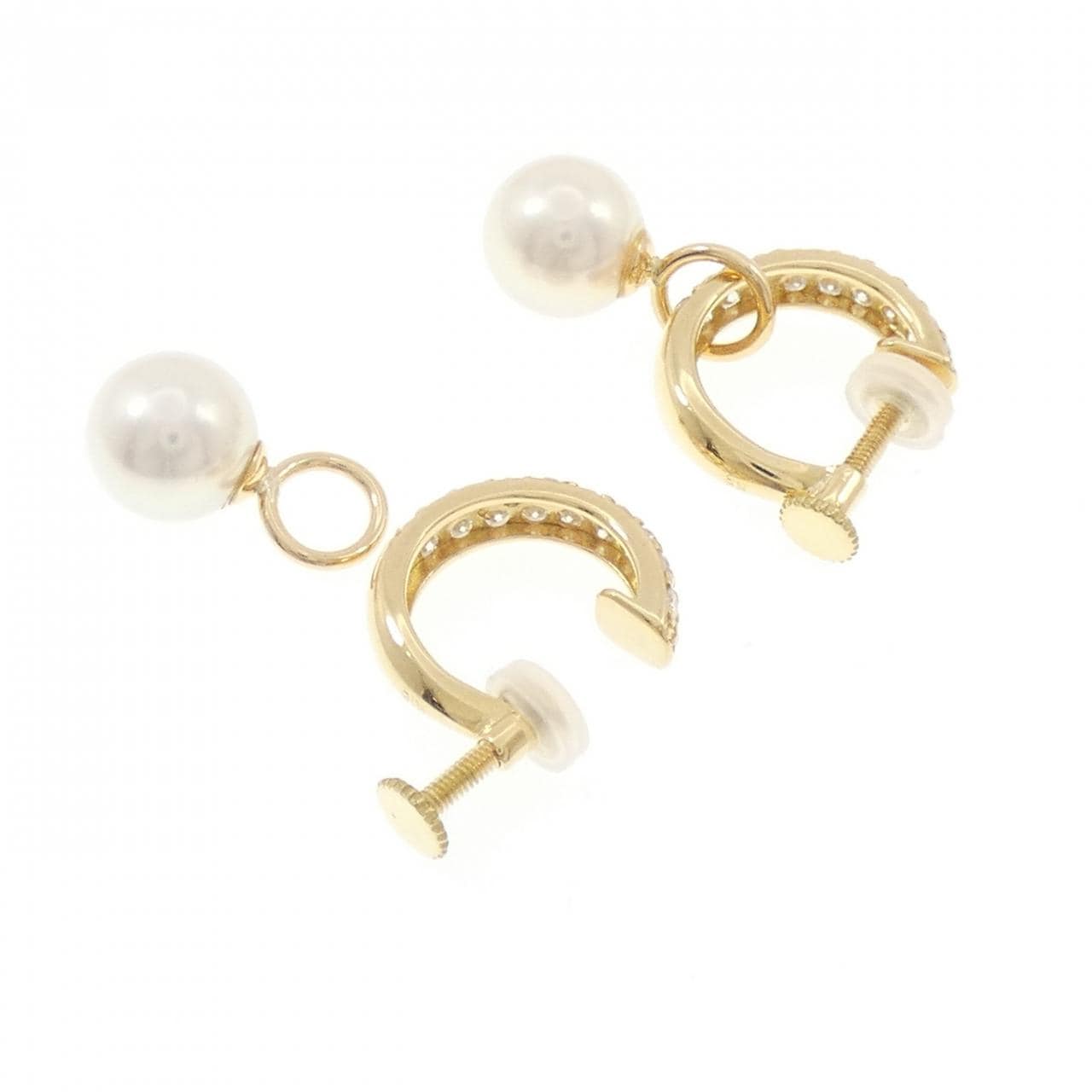 K18YG 2WAY アコヤパール イヤリング 8.0mm