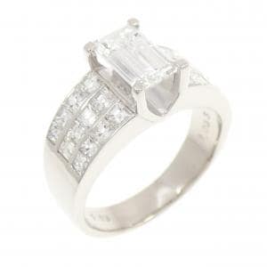 PT900 ダイヤモンド リング 1.203CT F VVS2 エメラルドカット
