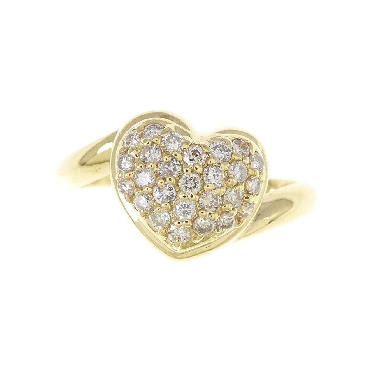 K18YG ハート ダイヤモンド リング 0.31CT