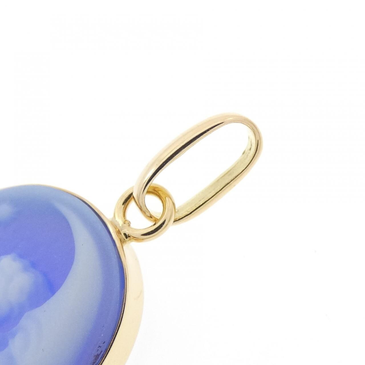 K18YG メノウカメオ ペンダント