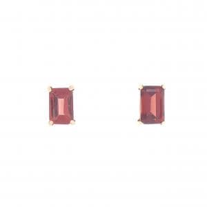 K18YG ガーネット ピアス 1.6CT