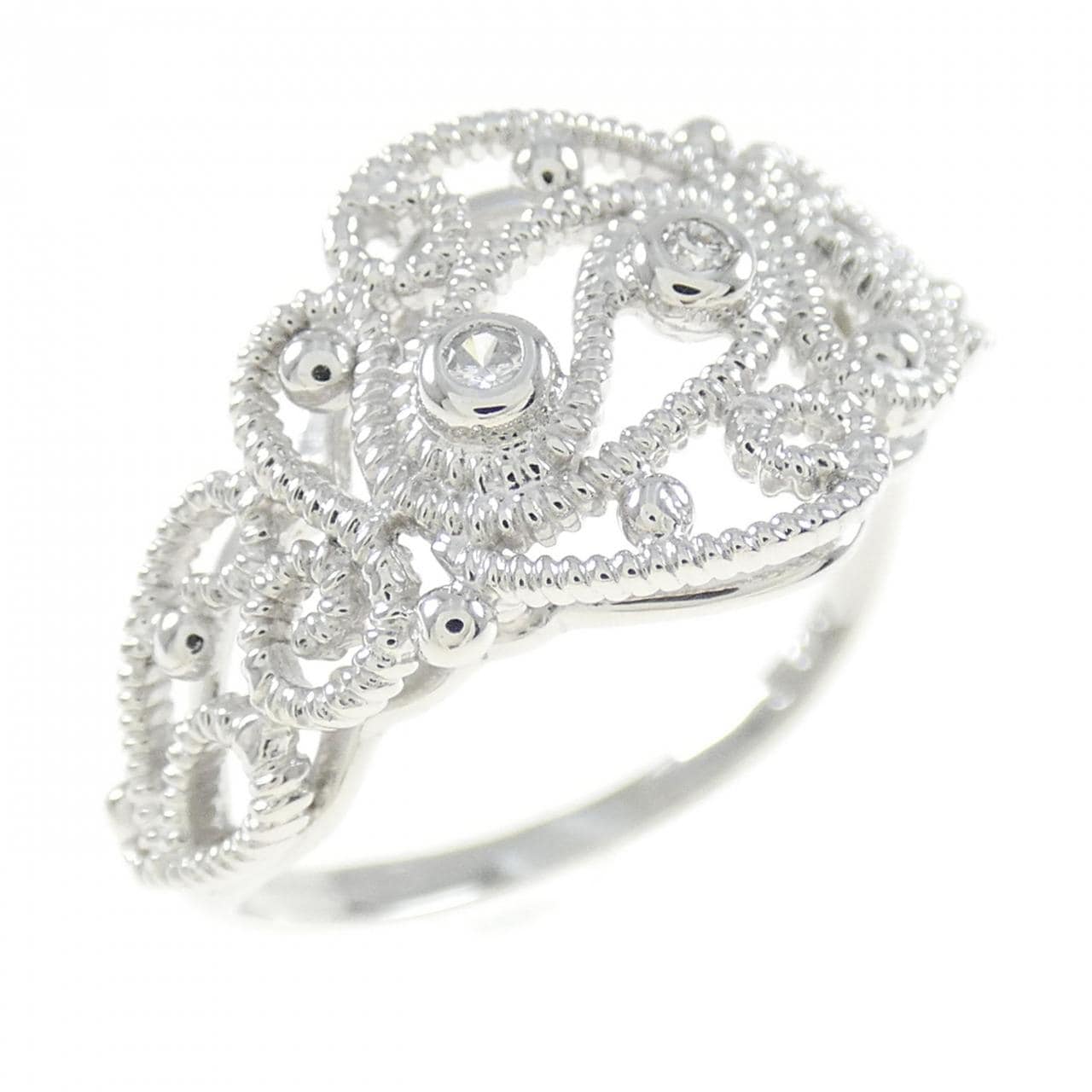 750WG ダイヤモンド リング 0.03CT