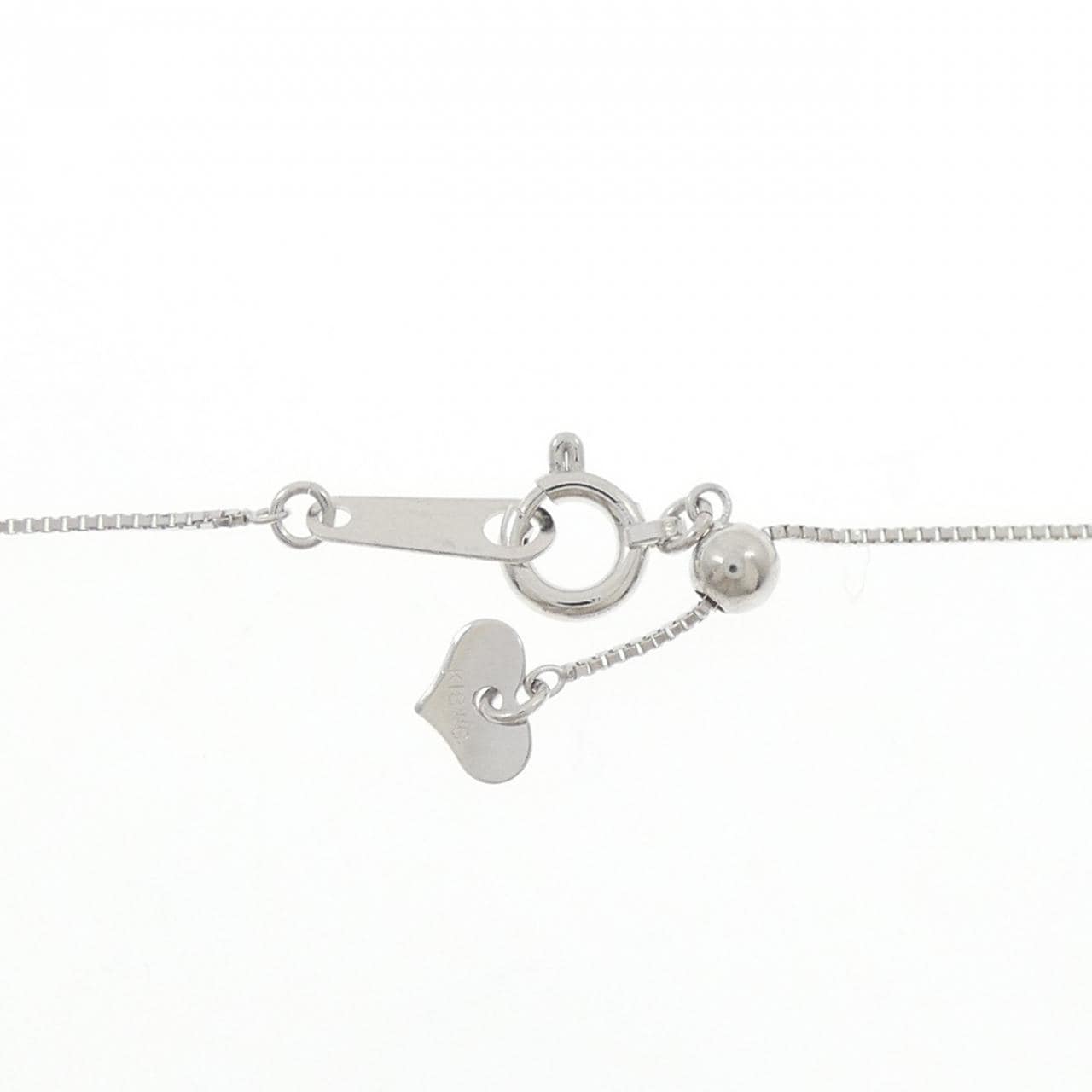 K18WG ホースシュー ダイヤモンド ネックレス 0.50CT