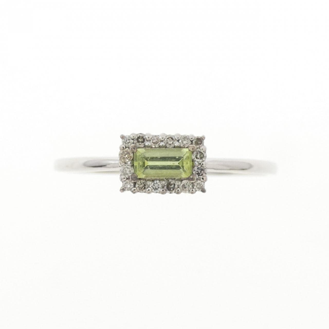 PT950 ペリドット リング