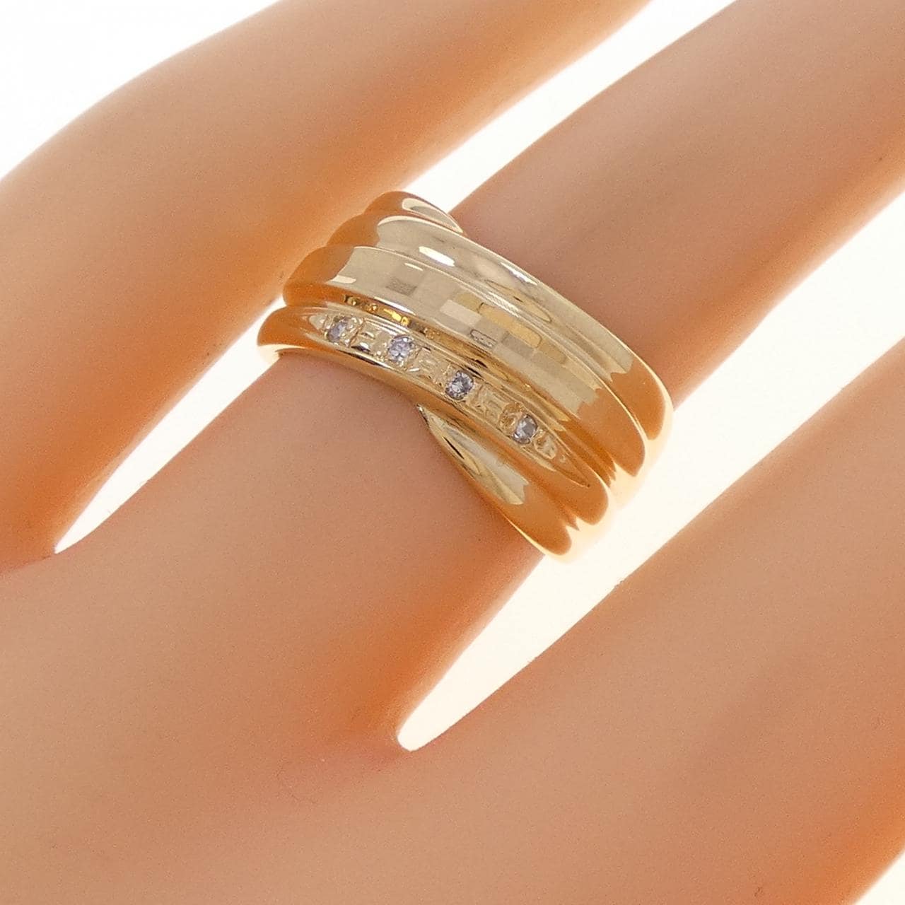 K18YG ダイヤモンド リング