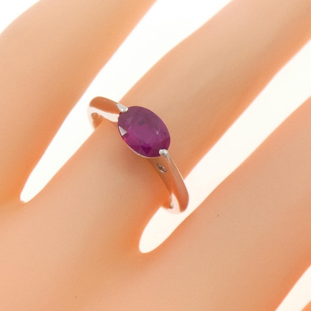 PT900 ルビー リング 0.88CT