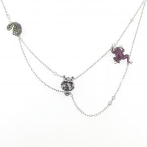 ブシュロン アニマル カラーストーン ネックレス