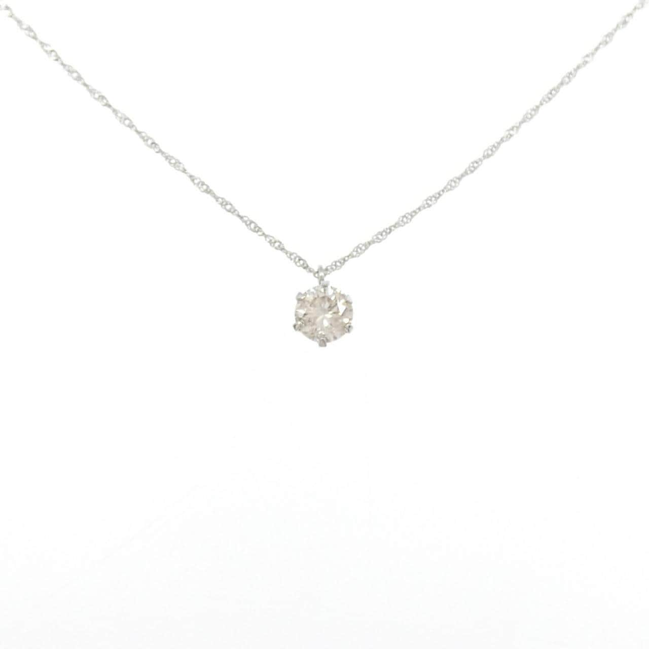 PT900/PT850 ソリティア ダイヤモンド ネックレス 0.30CT