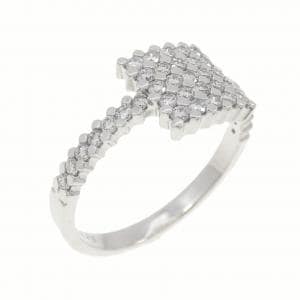 750WG パヴェ ダイヤモンド リング 0.49CT