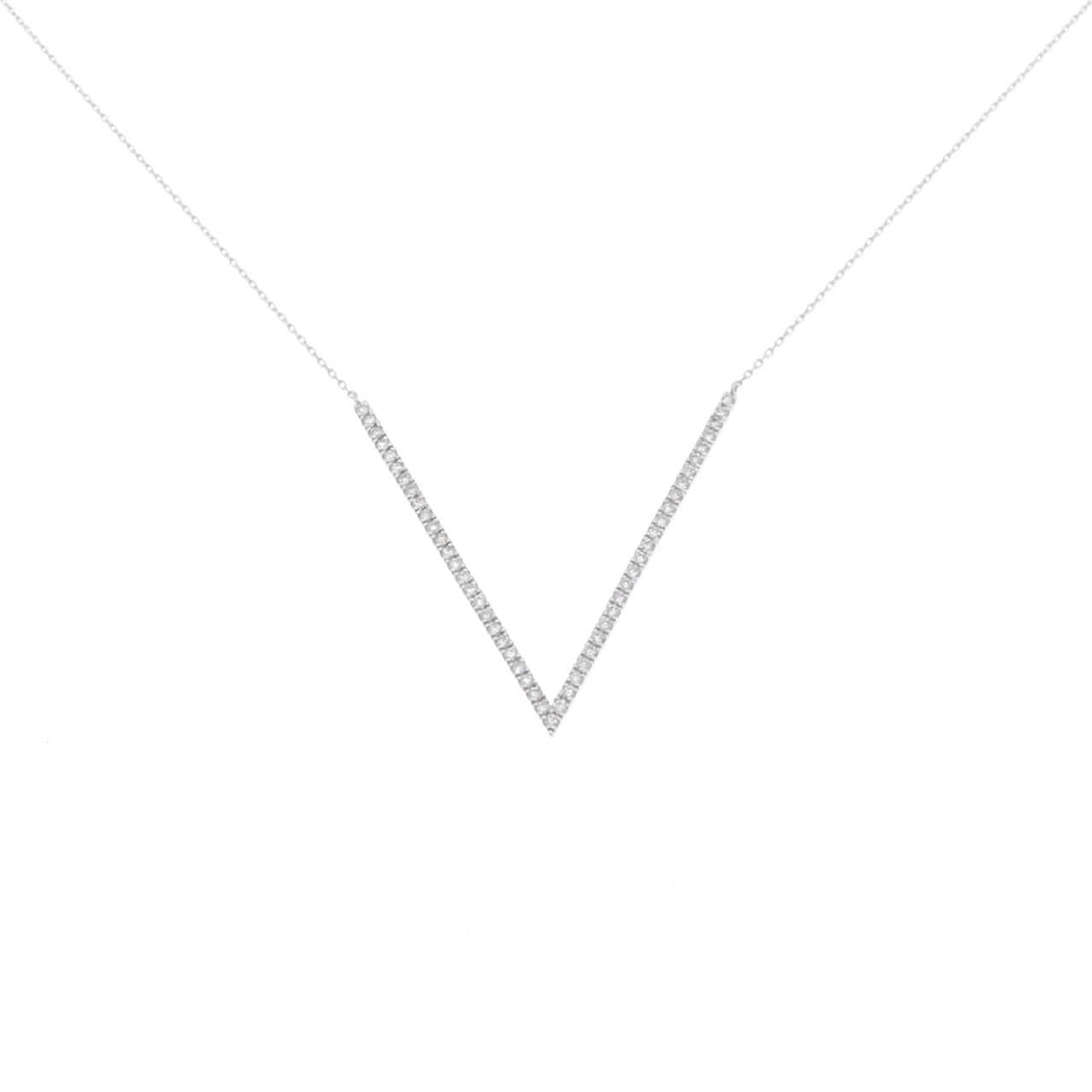 K18WG ダイヤモンド ネックレス 0.57CT
