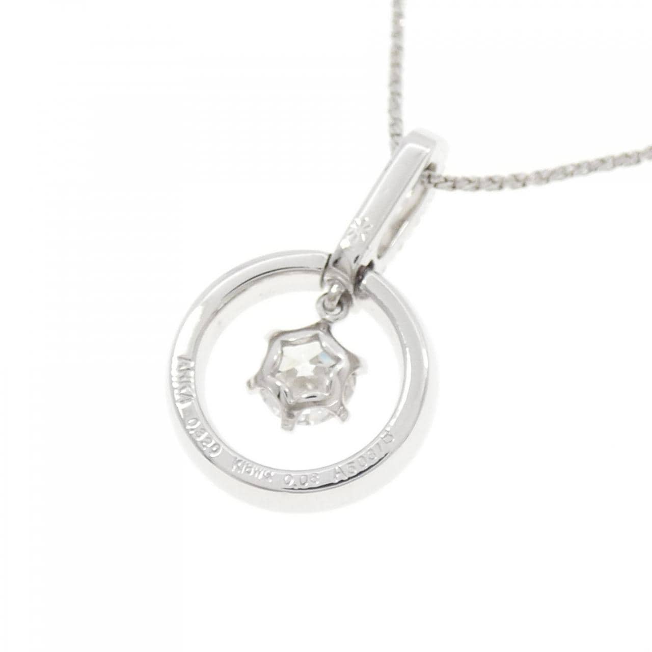 K18WG ダイヤモンド ネックレス 0.320CT