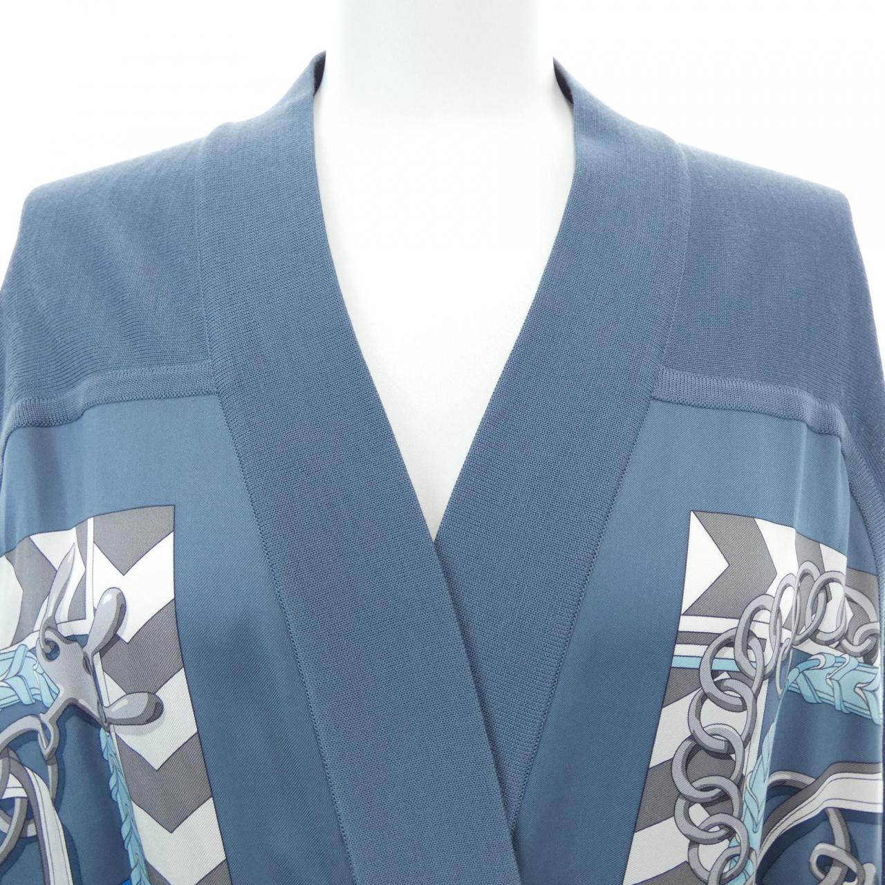 エルメス HERMES *87-7712 ツイルレーヌ ロングカーディガン