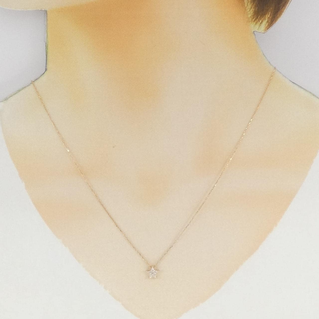 K18PG 星形鑽石項鍊 0.06克拉