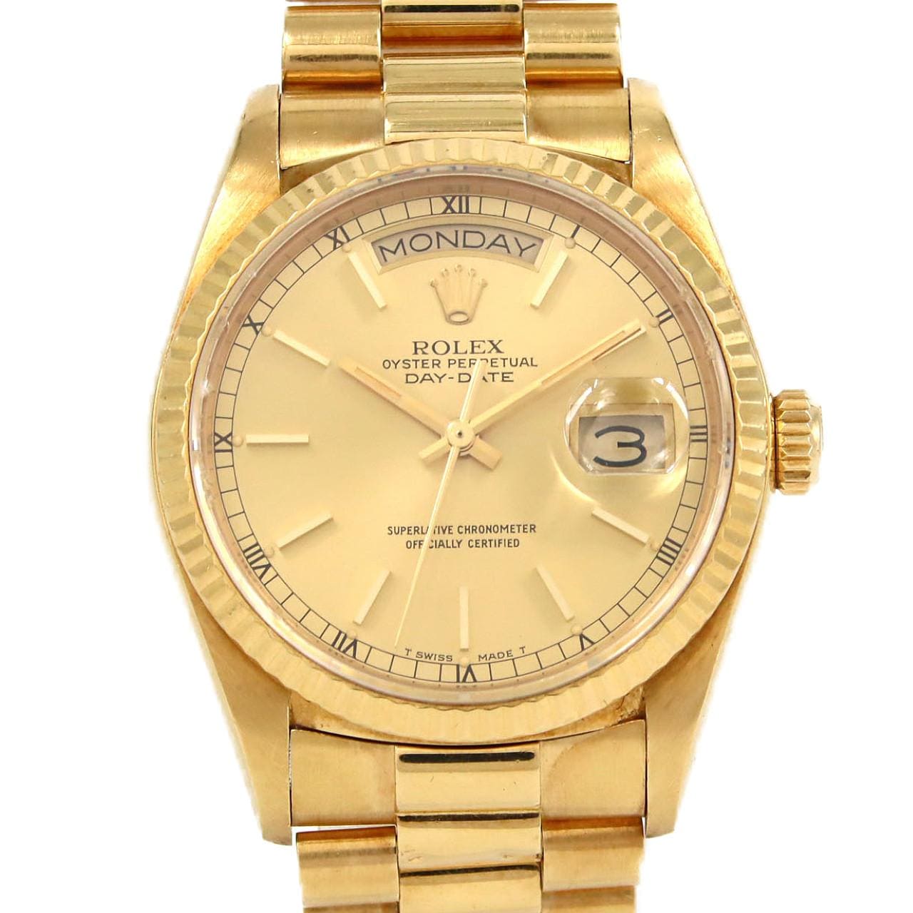 【ノーメンテナンス還元価格】ロレックス デイデイト 18038 YG 自動巻 8番台