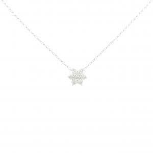 PT900/PT850 フラワー ダイヤモンド ネックレス 0.20CT