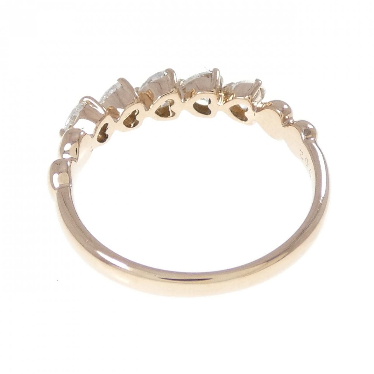 K18PG ハート ダイヤモンド リング 0.62CT