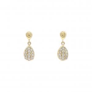 K18YG パヴェ ダイヤモンド ピアス 0.30CT