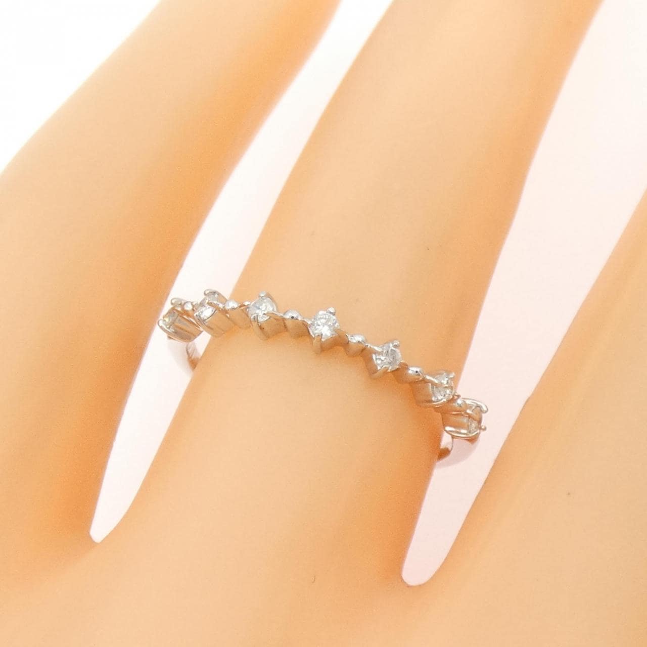 K18WG ダイヤモンド リング 0.10CT