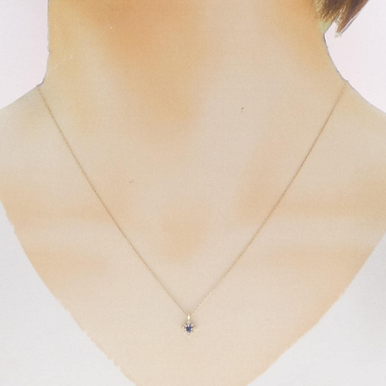 K10YG サファイヤ ネックレス