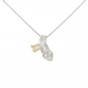 PT900/K18YG/PT850 ダイヤモンド ネックレス 0.53CT