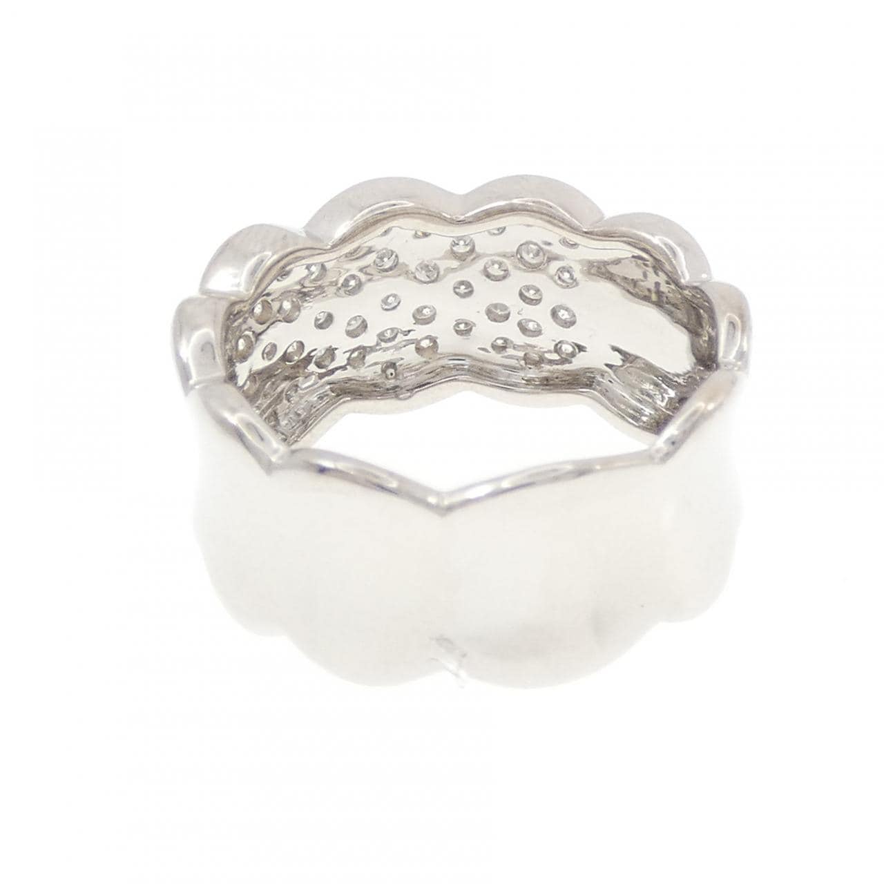 750WG パヴェ ダイヤモンド リング 0.33CT
