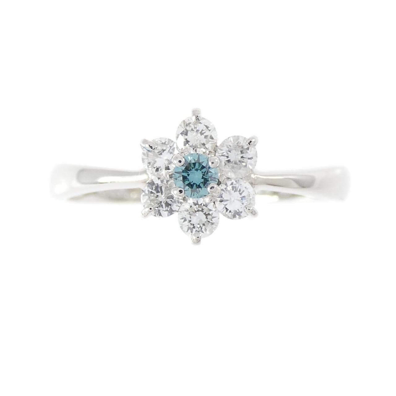 PT900 フラワー ダイヤモンド リング 0.30CT