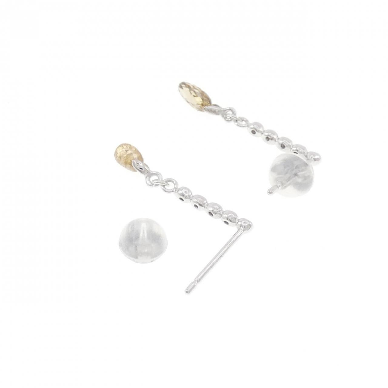 K18WG ダイヤモンド ピアス 0.39CT