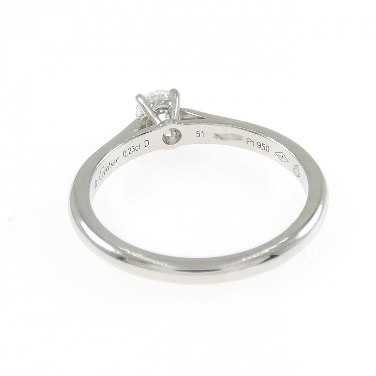 カルティエ 1895 ソリテール リング 0.23CT D VVS1 3EXT