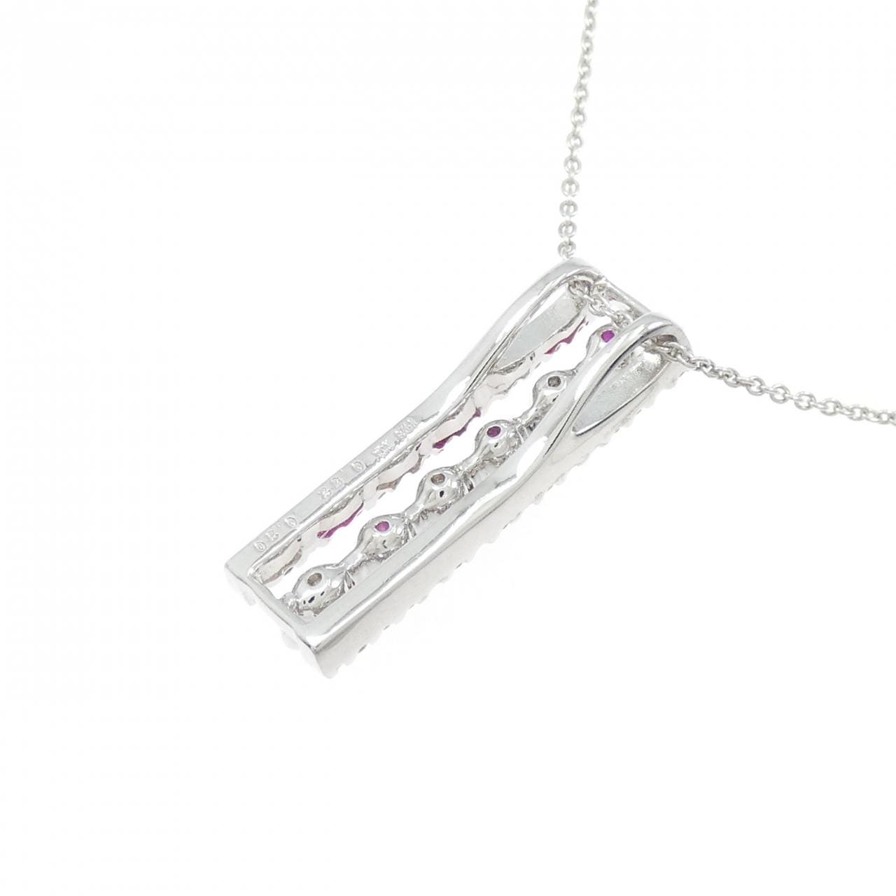 K18WG ルビー ネックレス 0.52CT