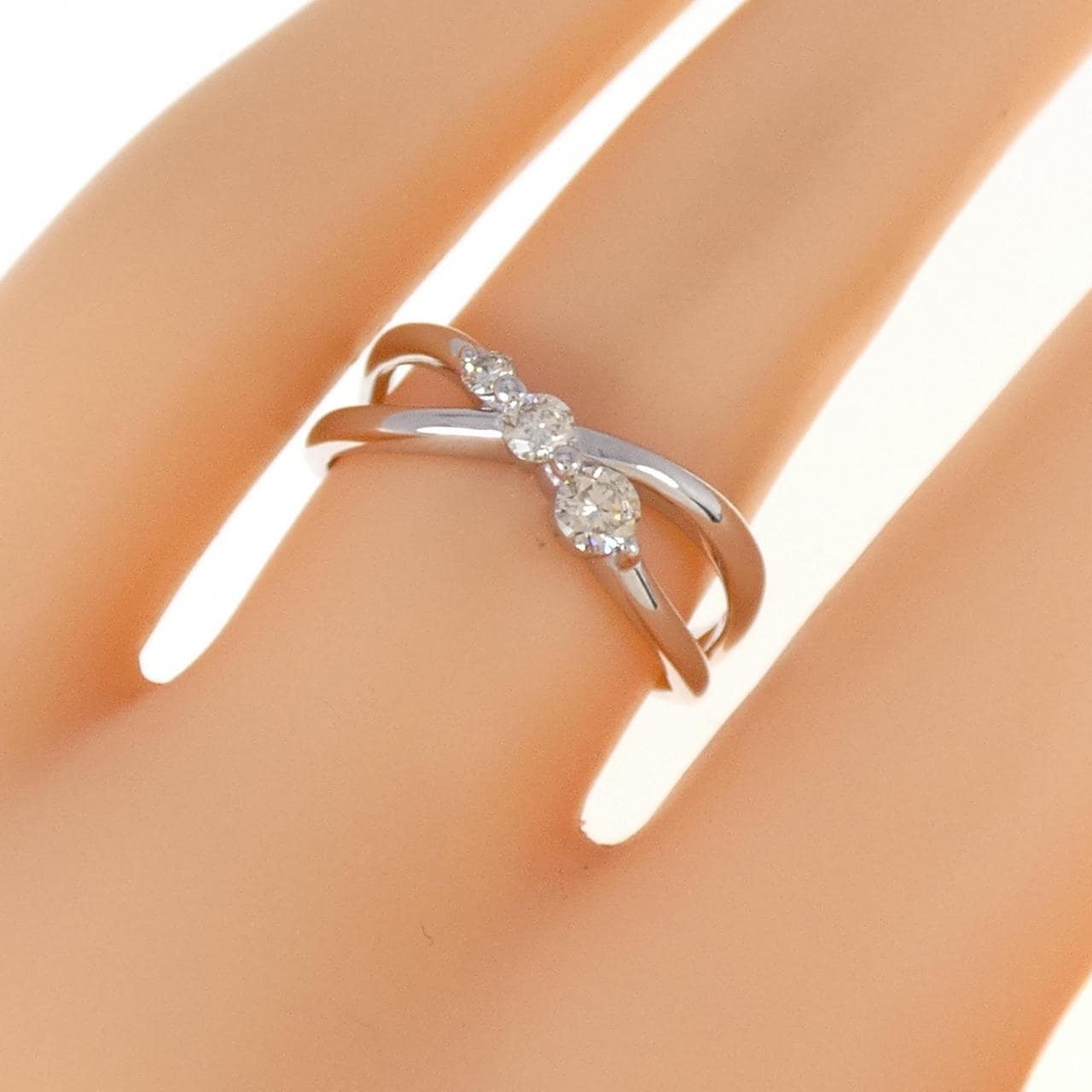K18WG ダイヤモンド リング 0.22CT