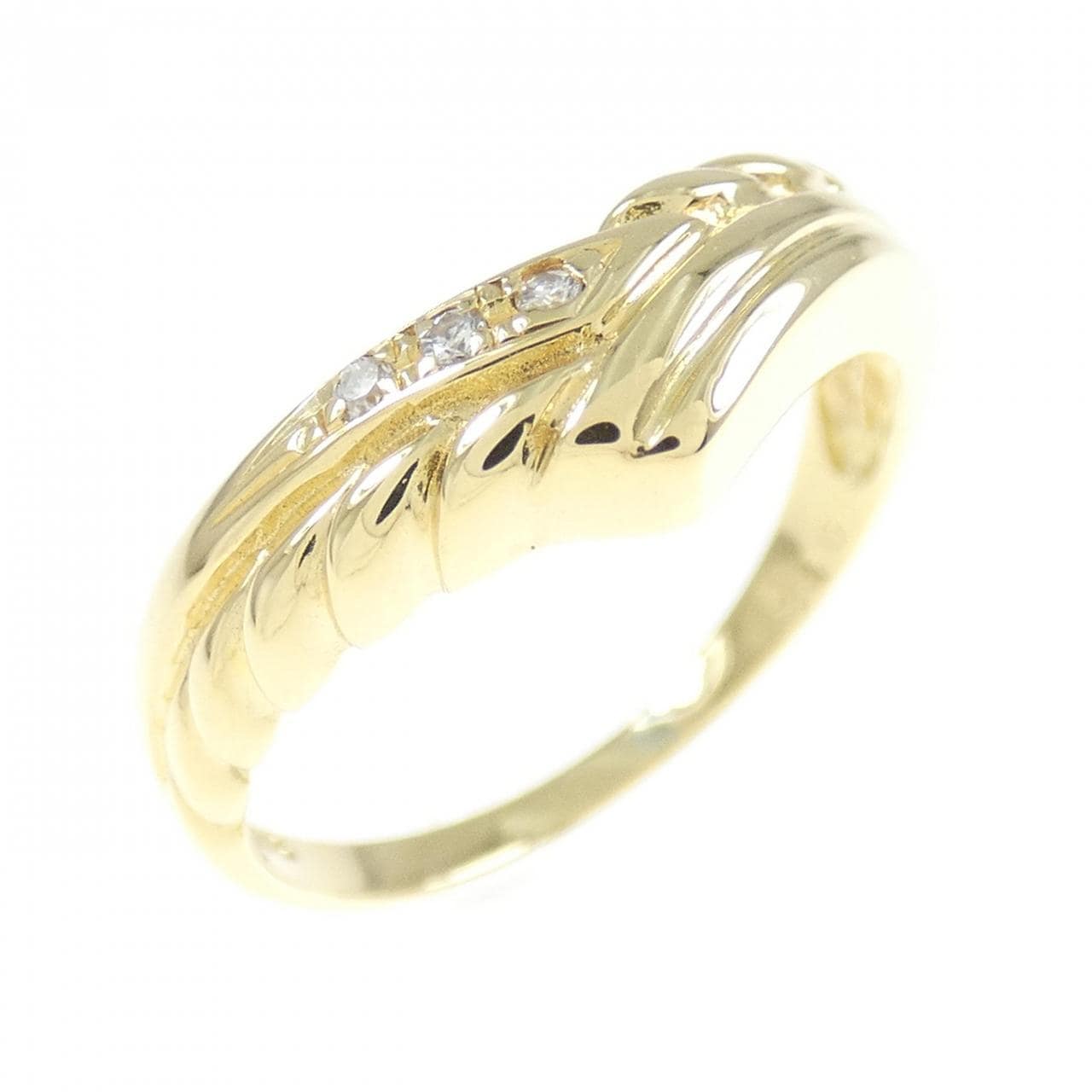 K18YG ダイヤモンド リング 0.02CT