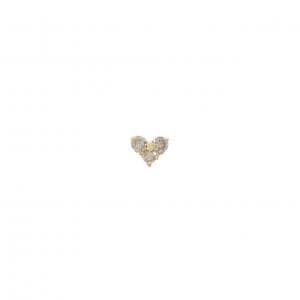 K18YG ハート ダイヤモンド ピアス 0.09CT 片耳