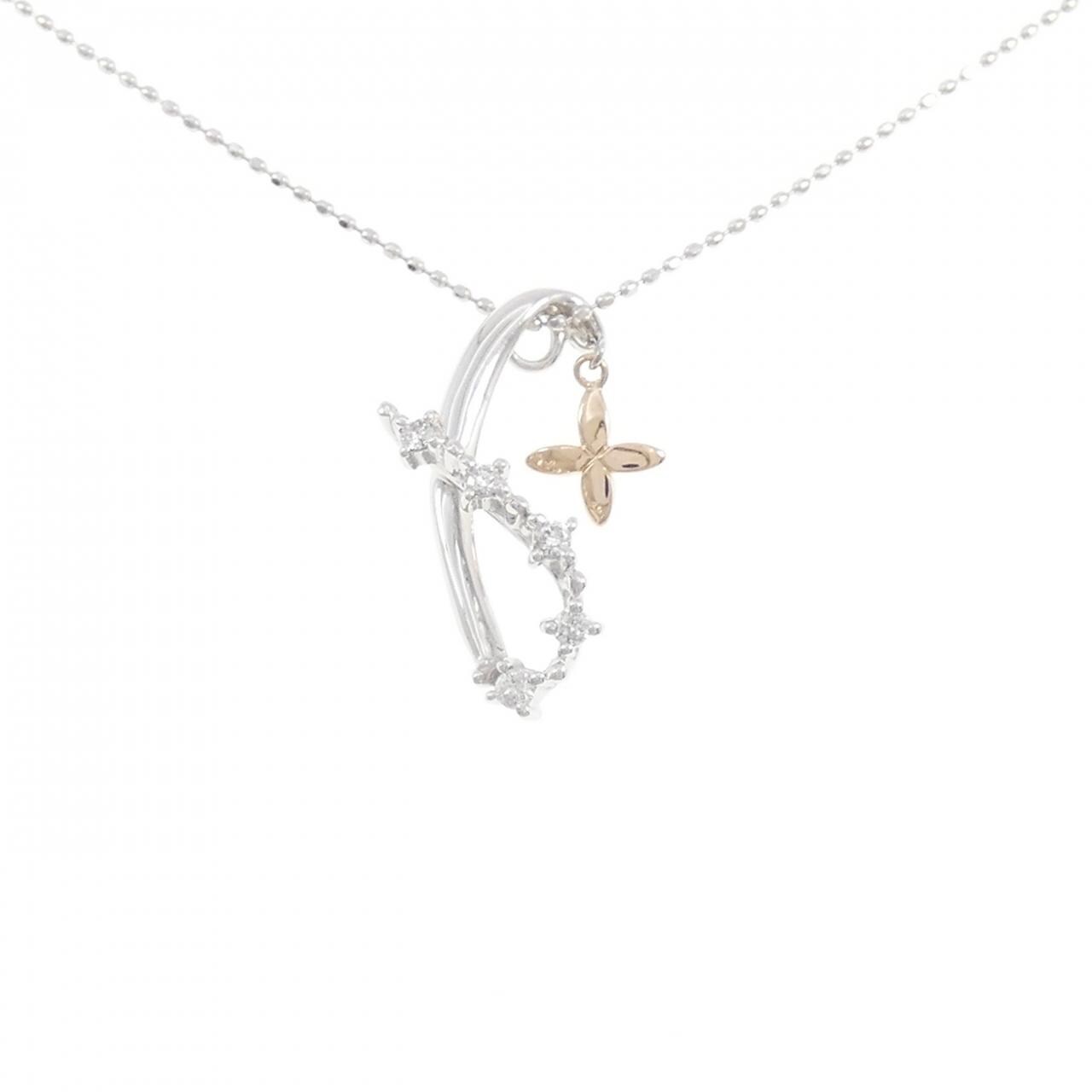 K18WG/K18PG ダイヤモンド ネックレス 0.10CT