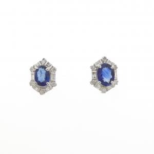 K18WG サファイヤ ピアス 1.31CT