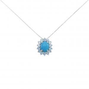 K18WG ターコイズ ネックレス 1.59CT